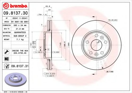 BREMBO 09.8137.30