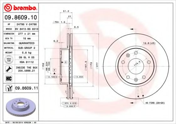 BREMBO 09.8609.10