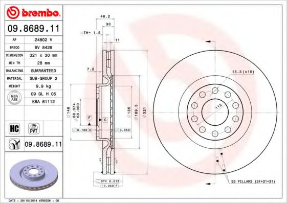 BREMBO 09.8689.11