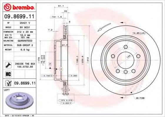 BREMBO 09.8699.11