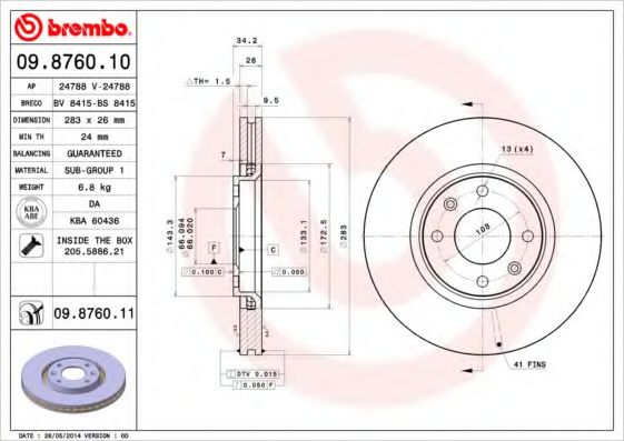 BREMBO 09.8760.11