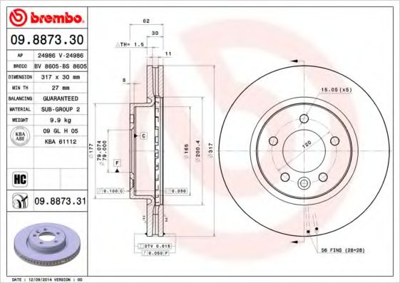 BREMBO 09.8873.30