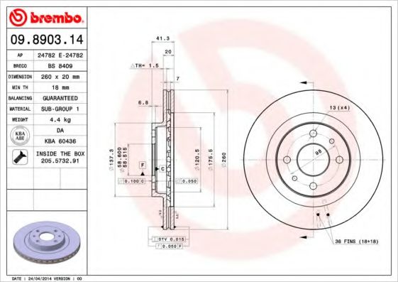 BREMBO 09.8903.14