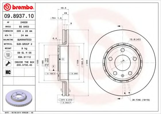 BREMBO 09.8937.10