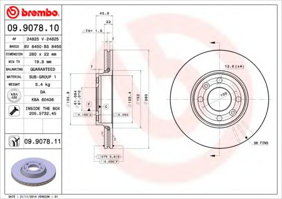 BREMBO 09.9078.11