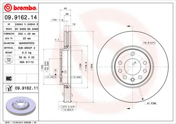 BREMBO 09.9162.14