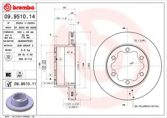 BREMBO 09.9510.14