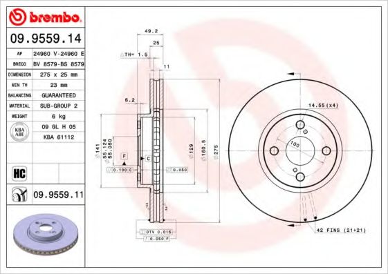 BREMBO 09.9559.11