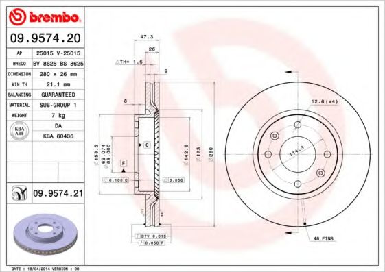 BREMBO 09.9574.20