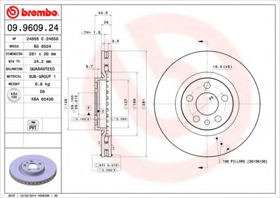 BREMBO 09.9609.24