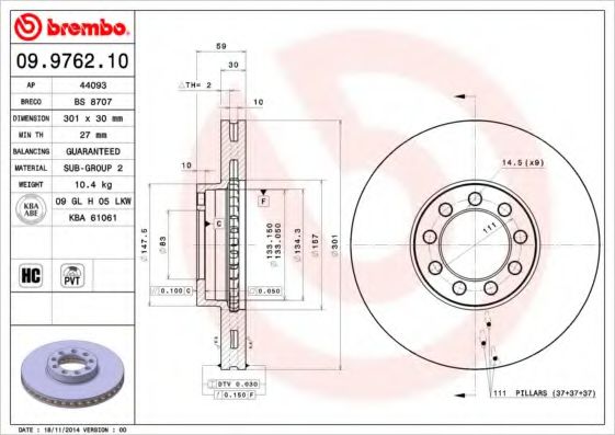 BREMBO 09.9762.10