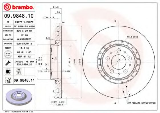 BREMBO 09.9848.11