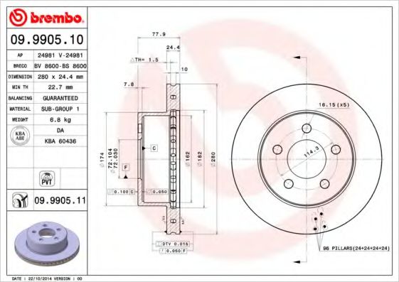 BREMBO 09.9905.10