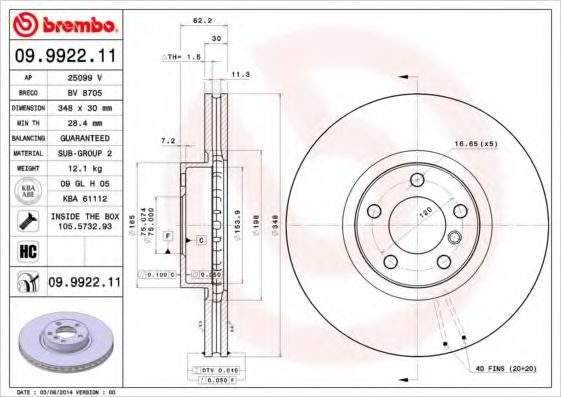 BREMBO 09.9922.11