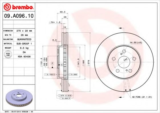 BREMBO 09.A096.10