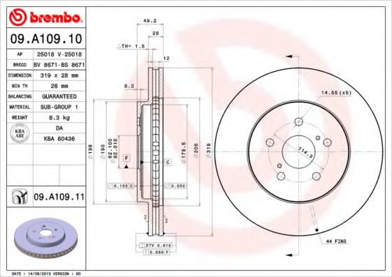 BREMBO 09.A109.11