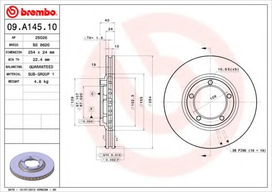 BREMBO 09.A145.10