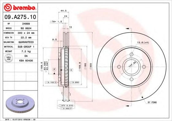 BREMBO 09.A275.10