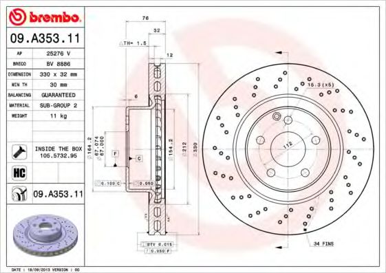 BREMBO 09.A353.11