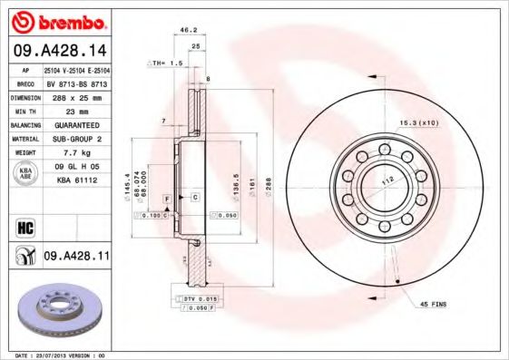 BREMBO 09.A428.11