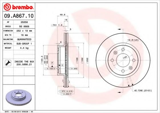 BREMBO 09.A867.10