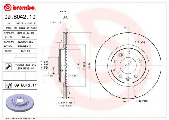 BREMBO 09.B042.10