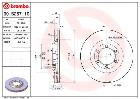 BREMBO 09.B267.10