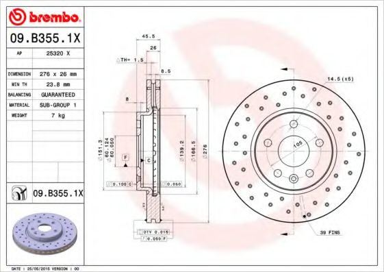 BREMBO 09.B355.1X