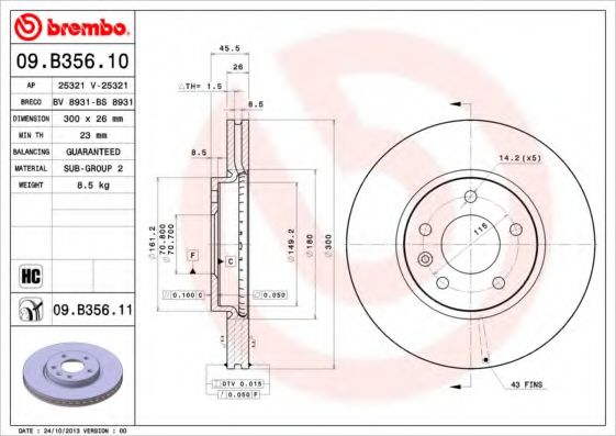 BREMBO 09.B356.11