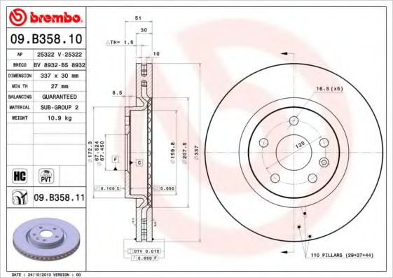 BREMBO 09.B358.10