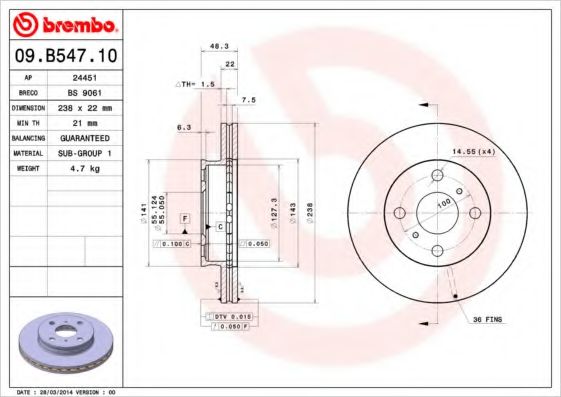 BREMBO 09.B547.10