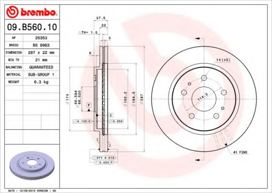 BREMBO 09.B560.10