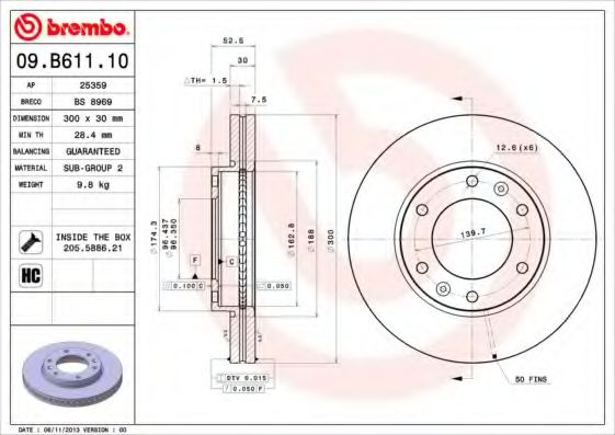 BREMBO 09.B611.10