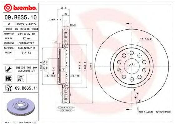 BREMBO 09.B635.11