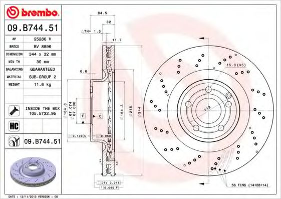 BREMBO 09.B744.51