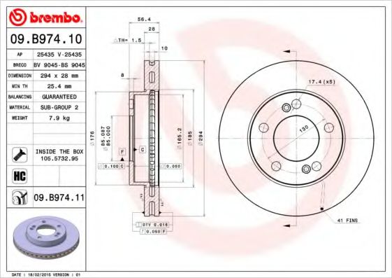 BREMBO 09.B974.11