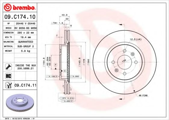 BREMBO 09.C174.10