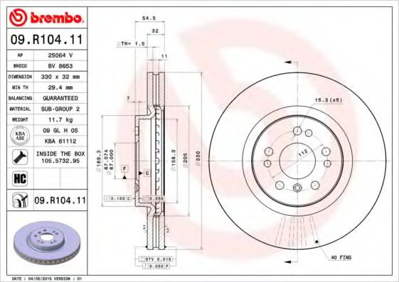 BREMBO 09.R104.11